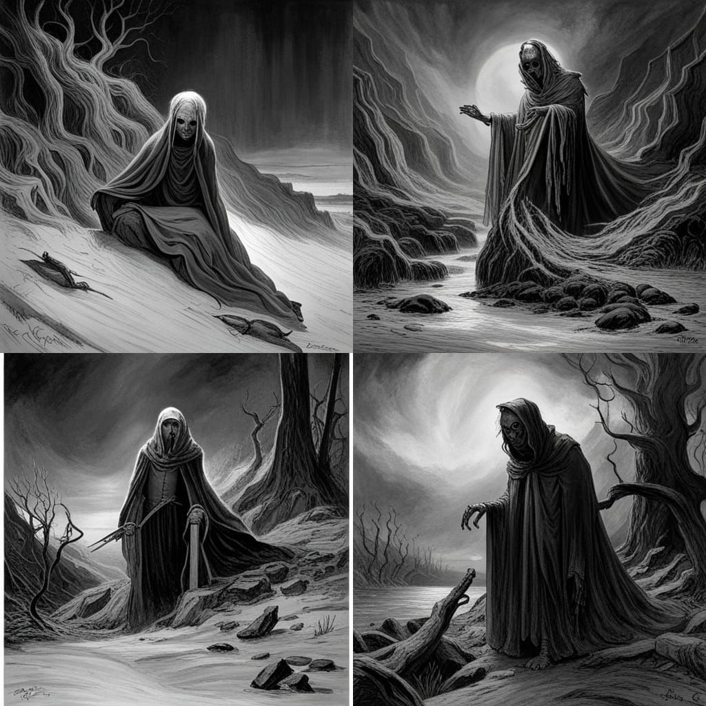 Horror Scene in Gustave Doré Style