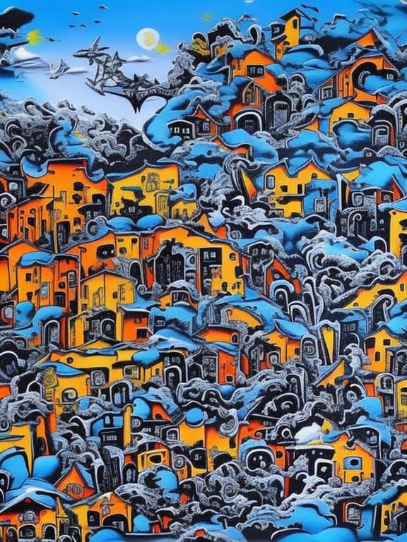 Alien Panda Village: Graffiti Splash Art