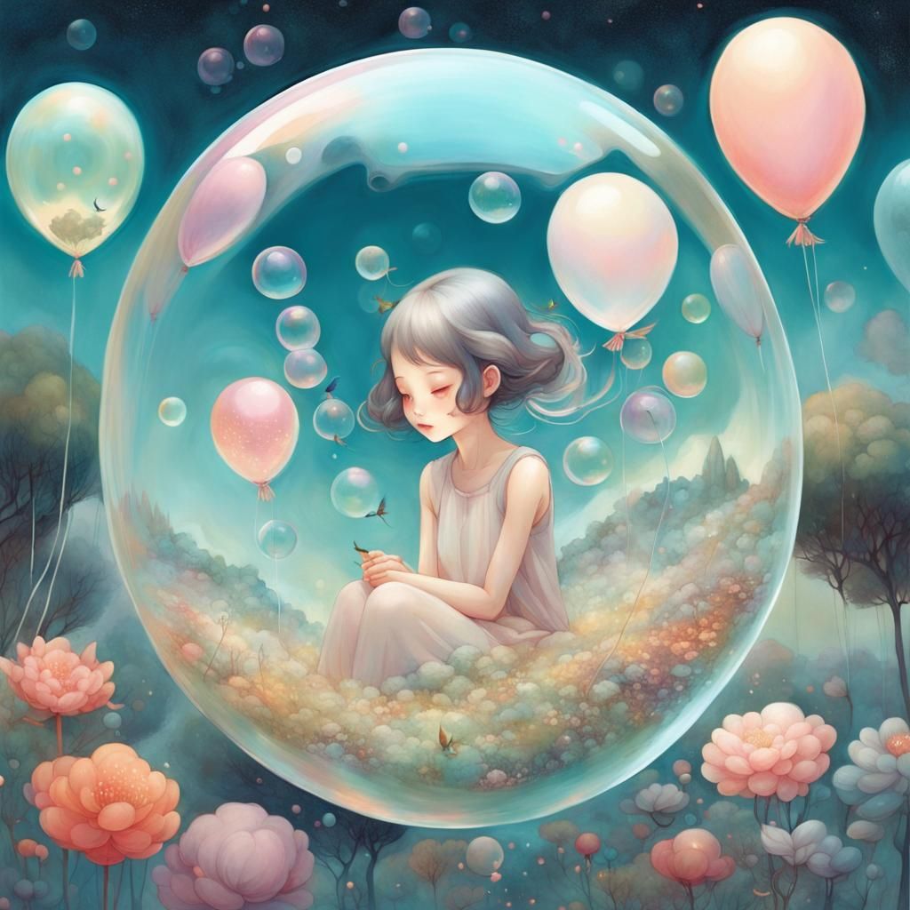 Whimsical Fantasy Landscape in Pastel Art Style