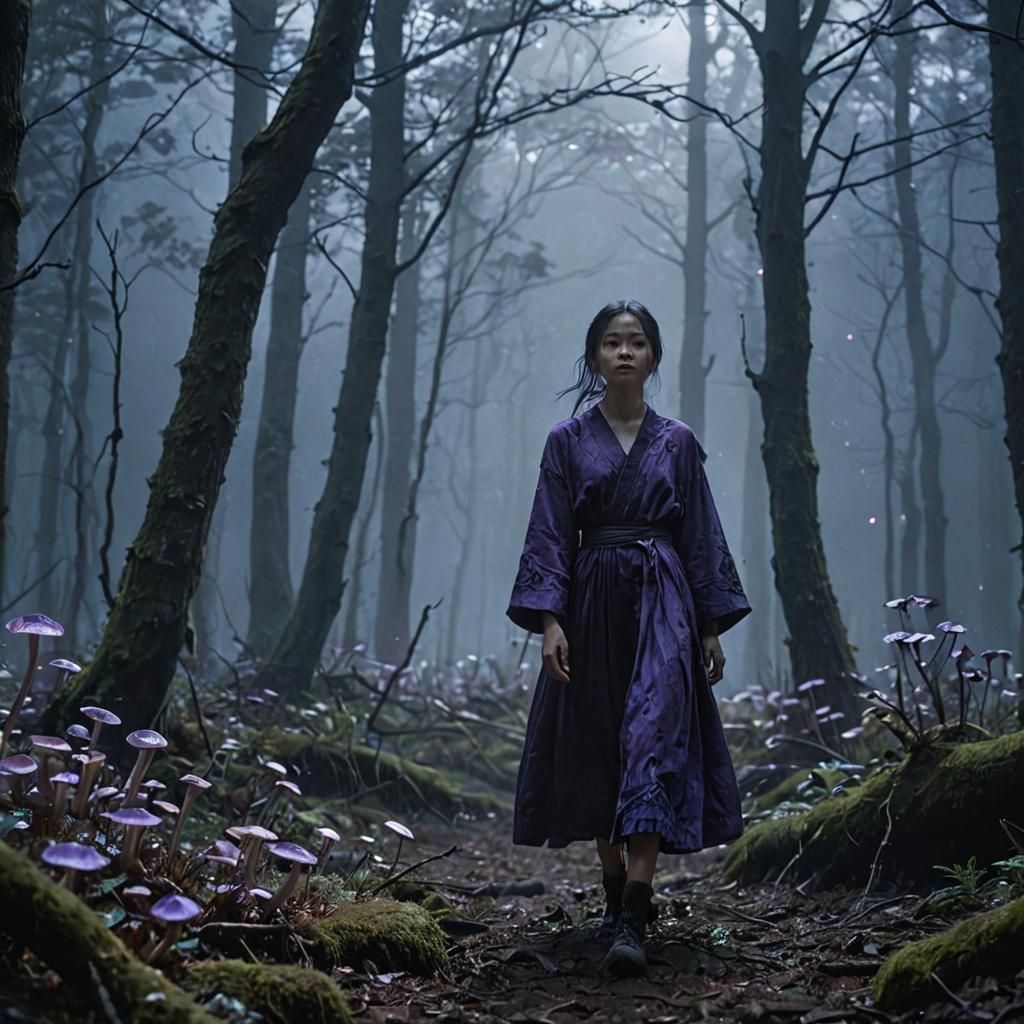 Anmin Mu in a Moonlit Forest Concept Art