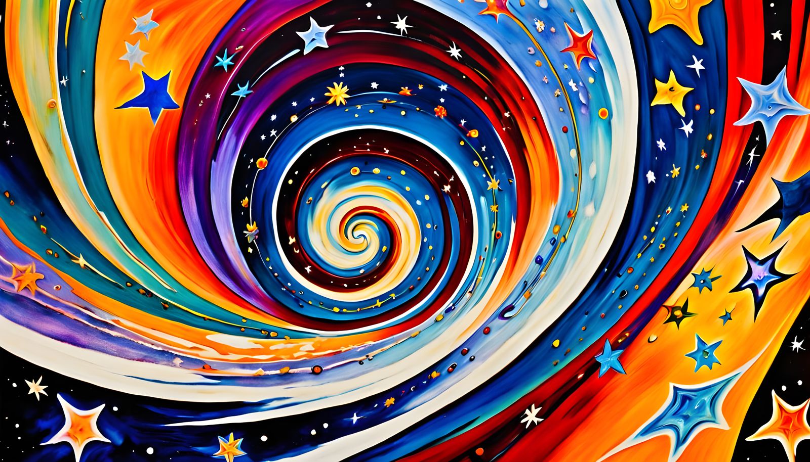 Cosmic Dance of Whirly Stars in Vibrant Energy