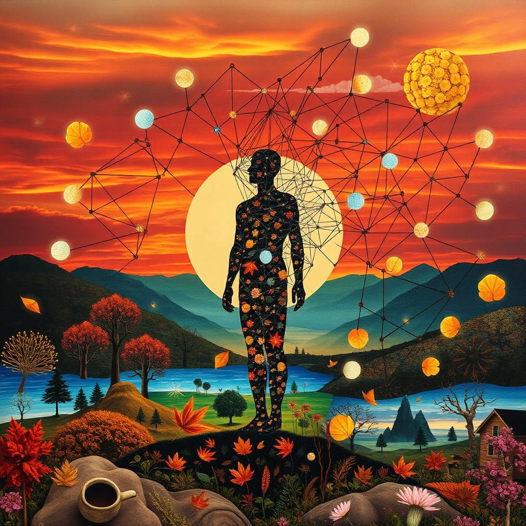 Mesmerizing Fall Paper Collage Art in 8K