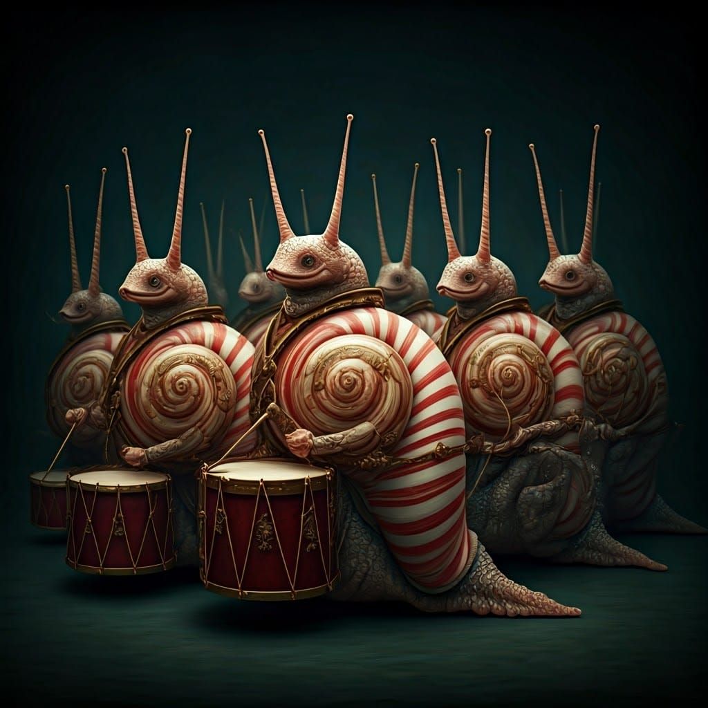 12 Whimsical Snails in Nutcracker Attire Create a Musical Sp...