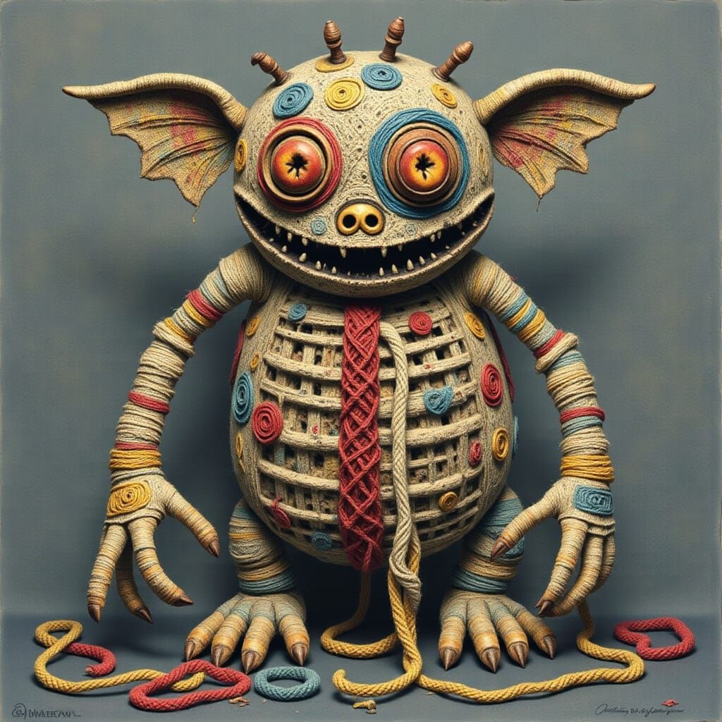 Surreal Yarn Creatures Inspired by Dubuffet