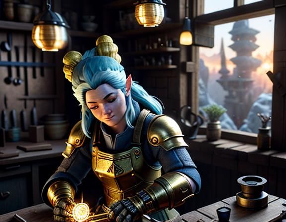 Gnome Repairs Automaton: Epic 3D Game Cinematic