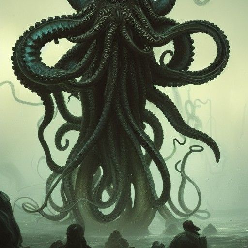 Kraken's Horror: Tentacles in a Dark Fantasy