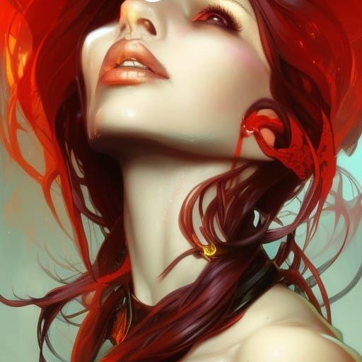 Hyperdetailed Portrait of a Devil Queen in 8k