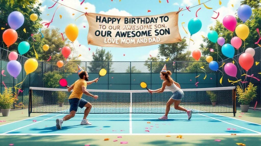 Festive Pickleball Birthday Celebration