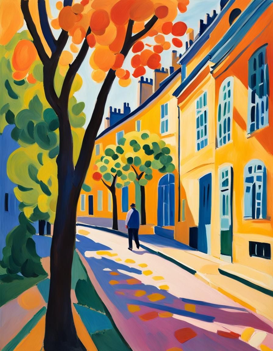 Bath Crescent in Fauvist Style of Henri Matisse