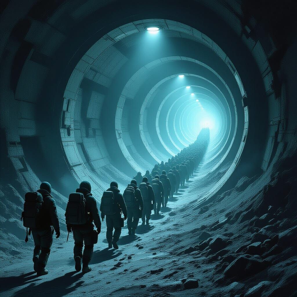 Humanity Migrates Underground After Nuclear Disaster