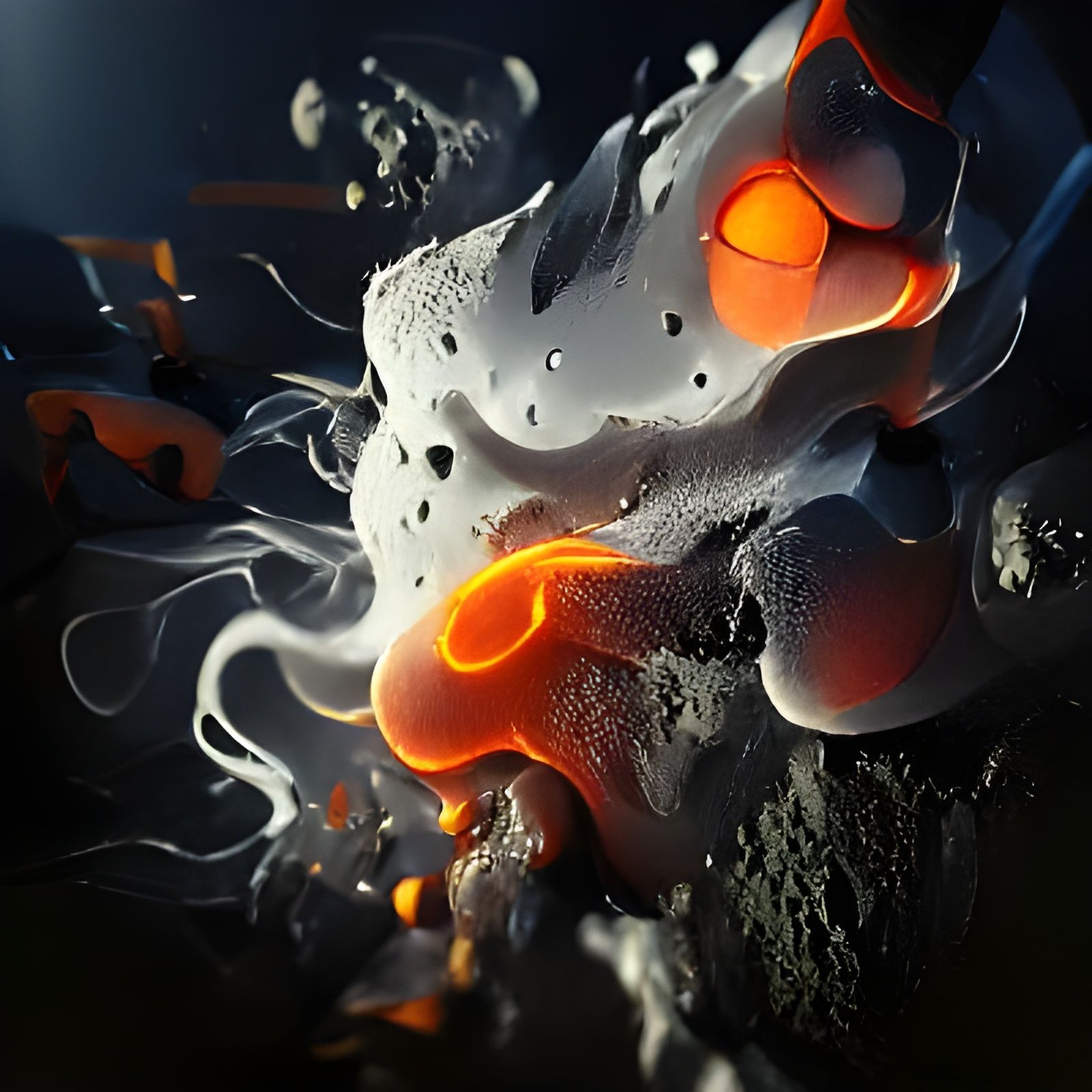 Volcano Eruption in Hyperrealistic Digital Art