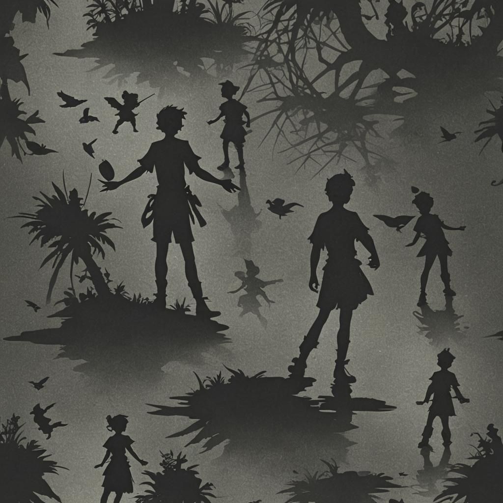 Peter Pan in dark version
Shadows in island Neverland