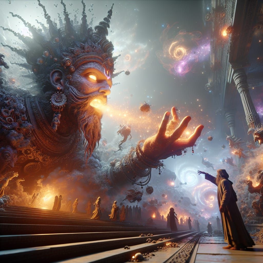 Epic Multiverse Explosion as 3D Rendered Art
