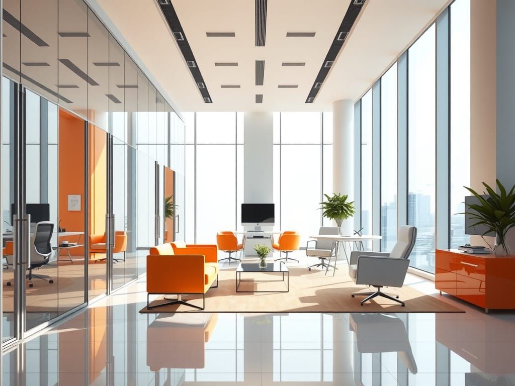 Cutting-Edge Corporate Workspace in Photorealistic 3D