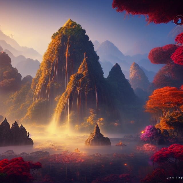 East Java Fantasy Matte Painting in Unreal Engine