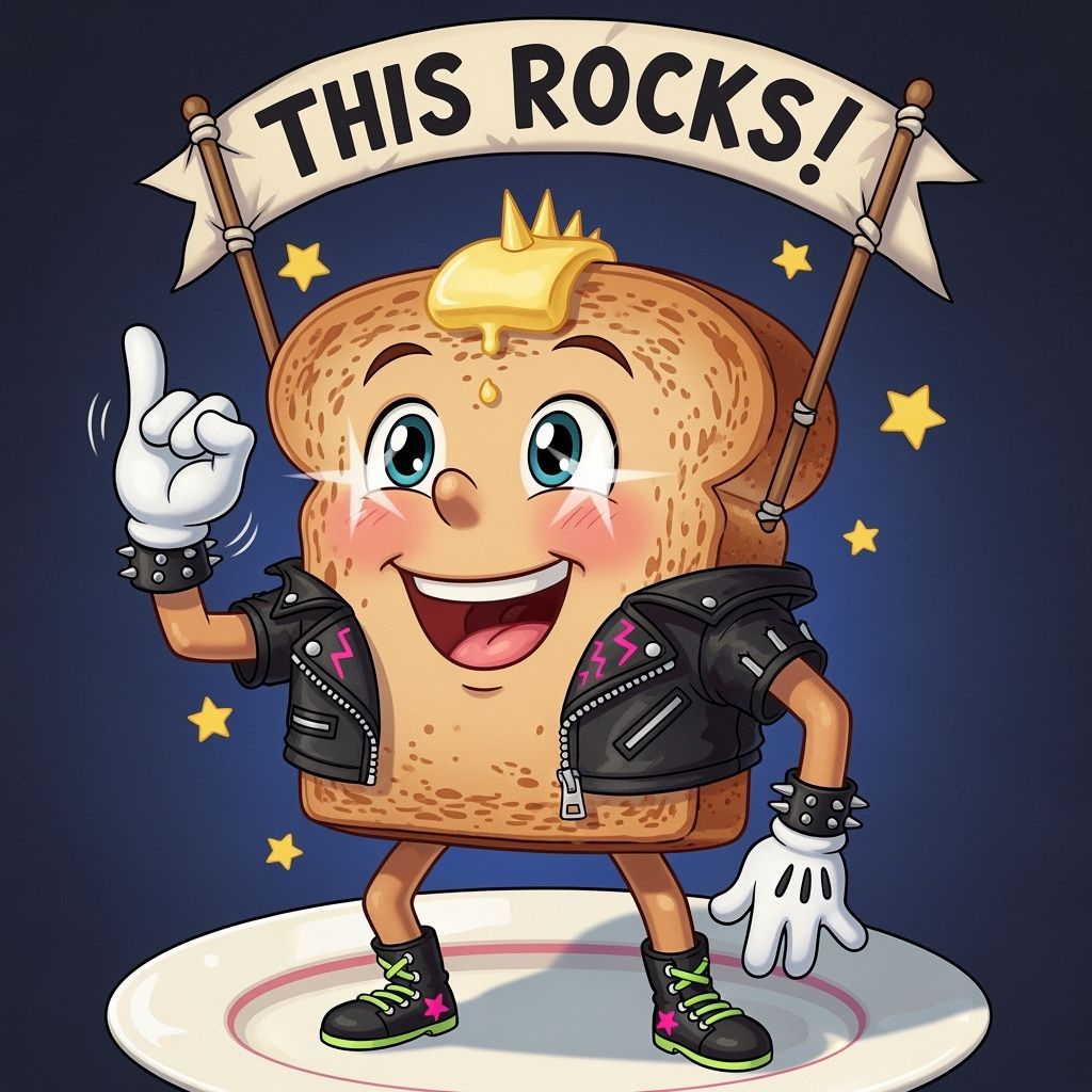 Punk Rock Rye Toast with Neon Pink Accents