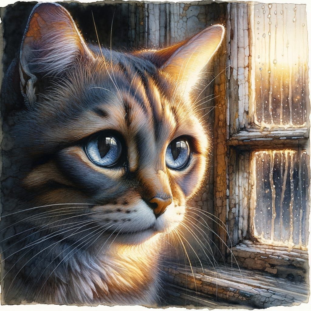 cat at window