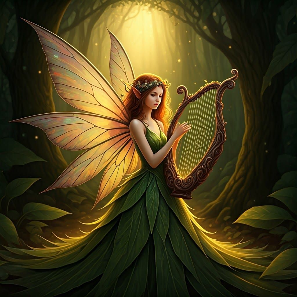 Iridescent Fairy's Forest Harp Song