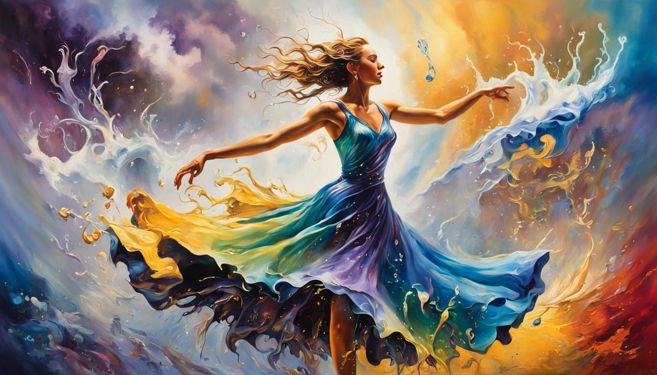 Julie and Boris Dance: Expressionist Oil Painting