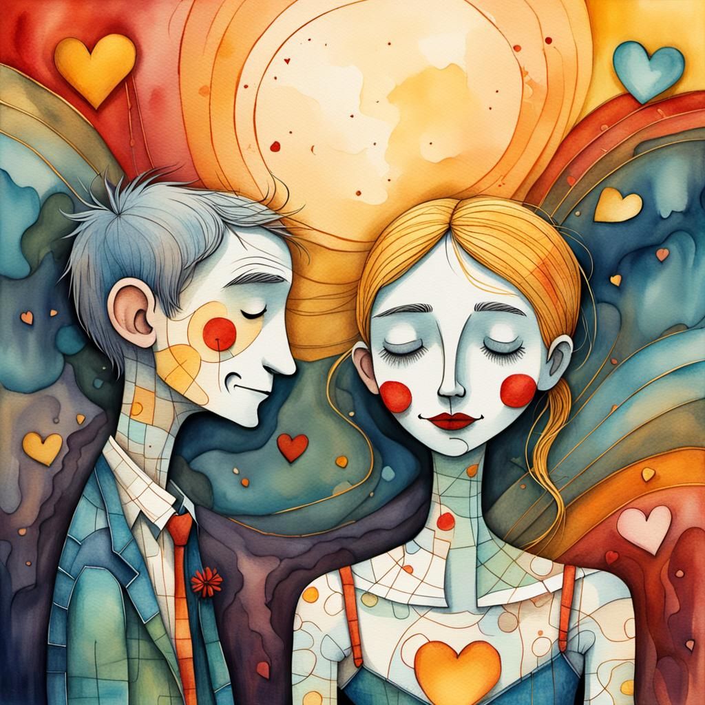 Heartbroken Couple's Whimsical Watercolor Transformation