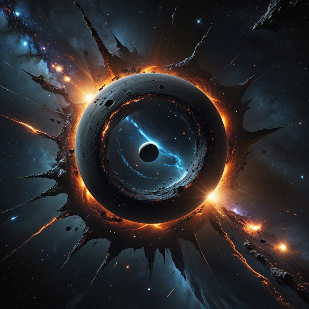 Cosmic Vortex: Black Hole Devouring Celestial Bodies in Asto...