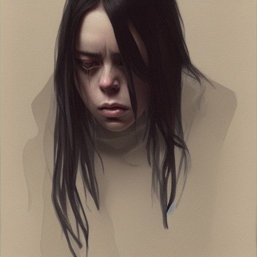 Billie Eilish Crying in Sinister Style