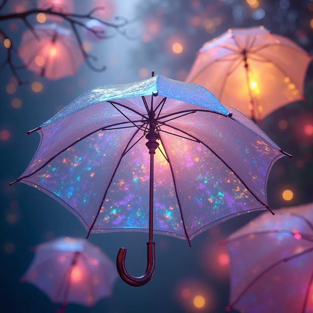 Whimsical Umbrellas in a Fantastical Dreamworld