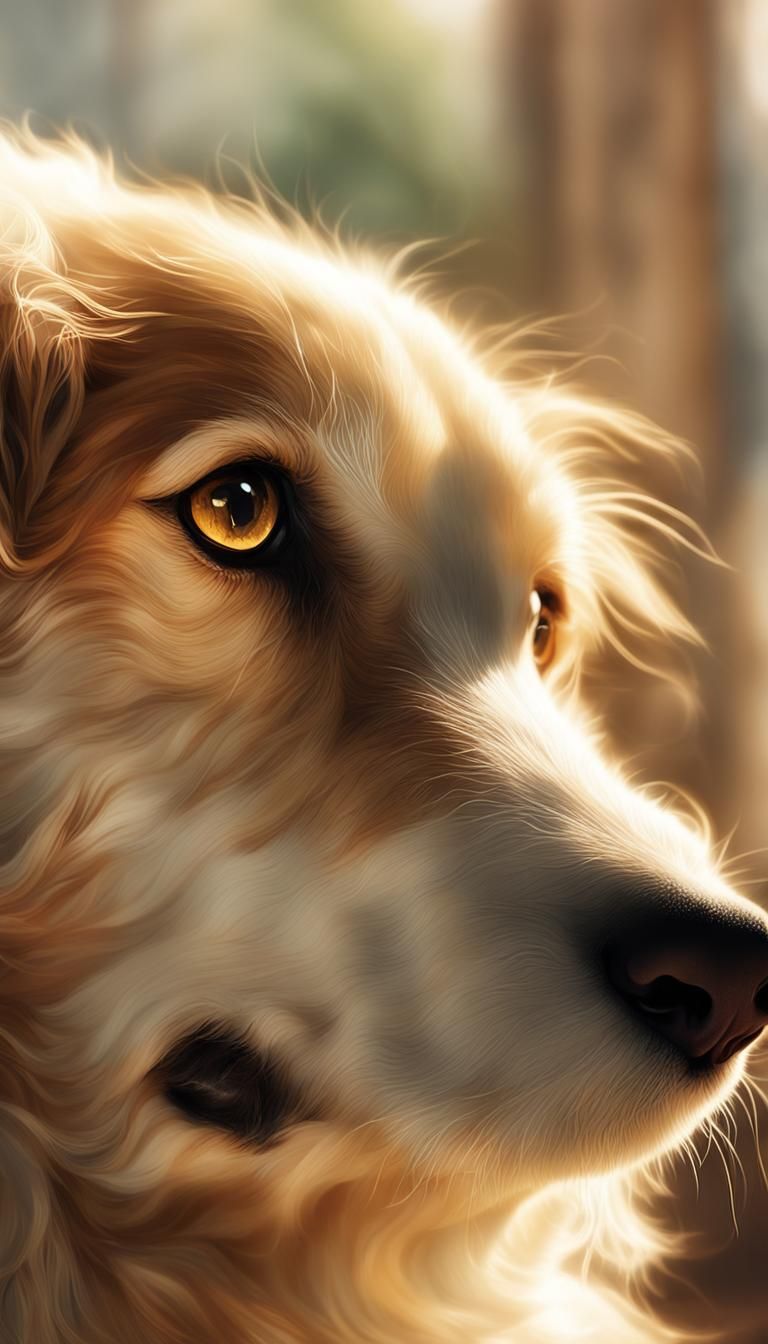 Dog's Unconditional Love in Golden Sunlight
