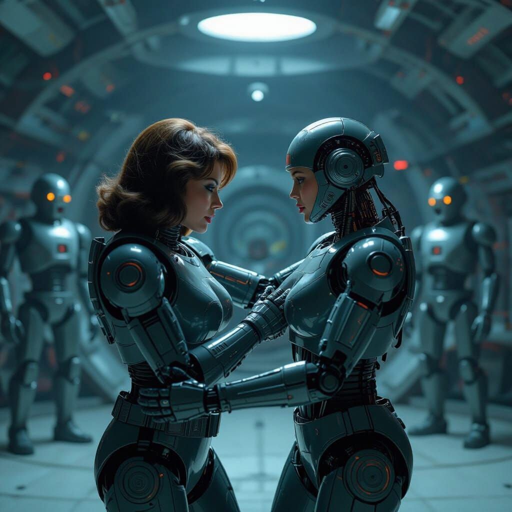 Cyborg Soldier Sofia Loren Fights Soviet Robots on Moon Base