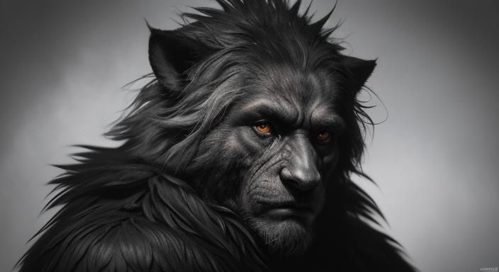 Hyperrealistic Portrait of a Moody Creature