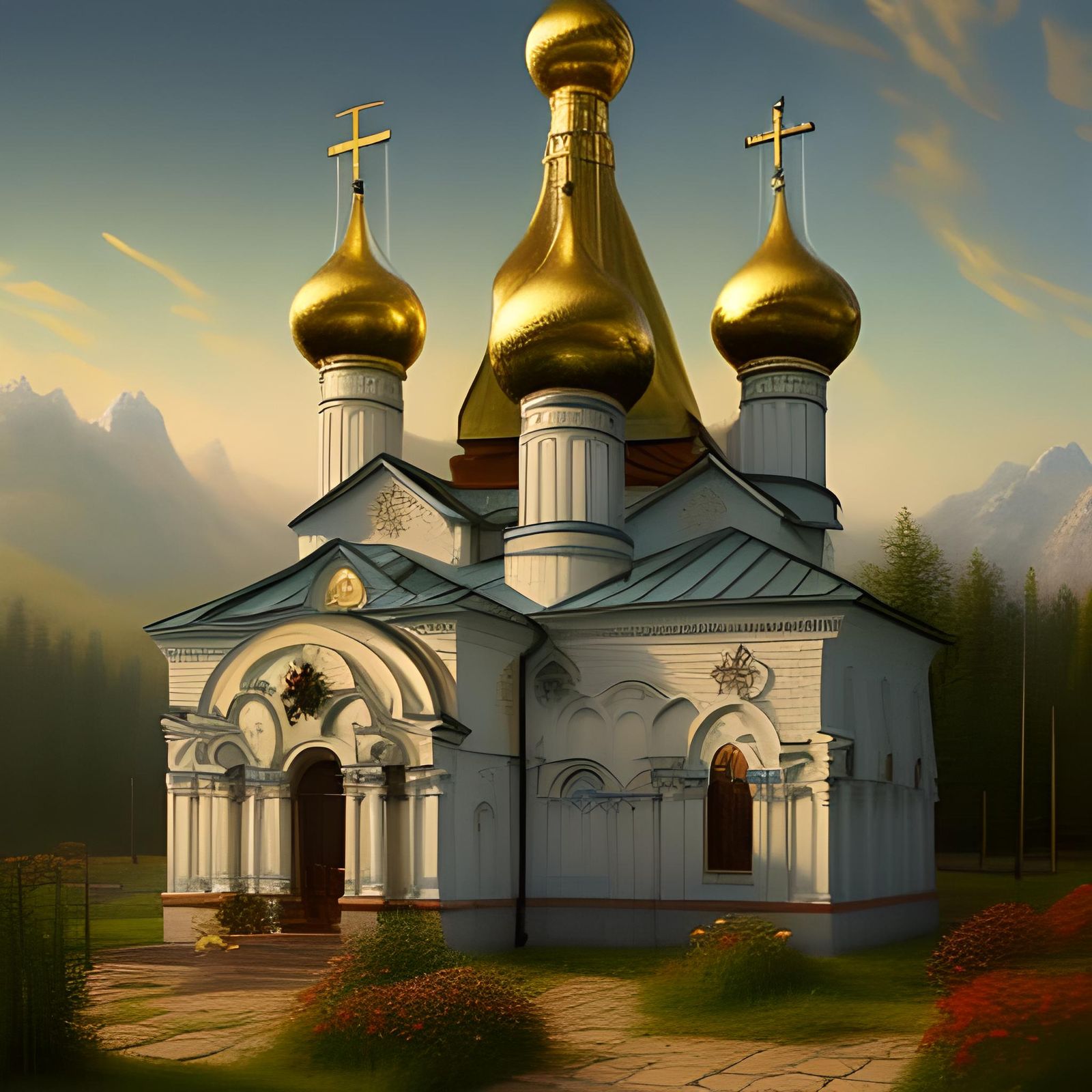 Epic Russian Orthodox Church: Hyperrealistic Digital Paintin...