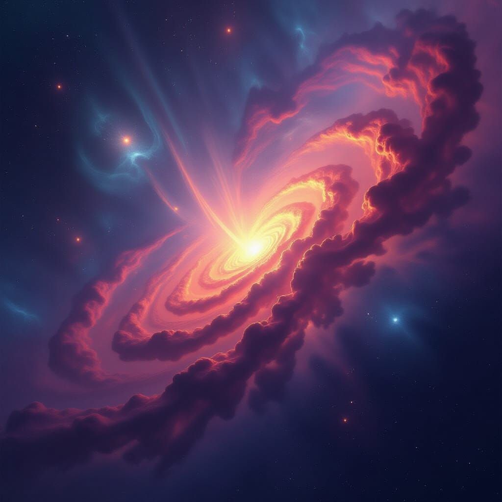 Living Nebula in Hyperrealistic Cinematic Style