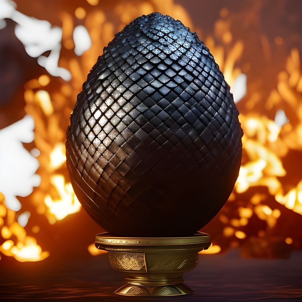 Game of Thrones Dragon Egg 3D Render