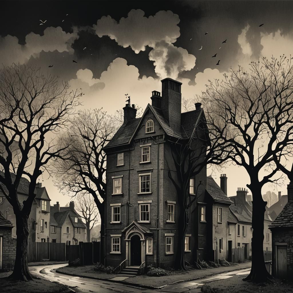 Pop-Up Book Illustration of a Cozy House