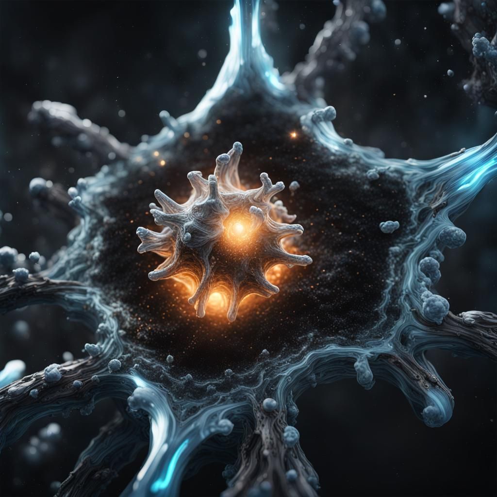 Icy Organic Molecules Around Protostar: Matte Painting