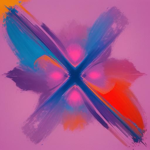 Abstract Art with Complementary Colors and Fine Details