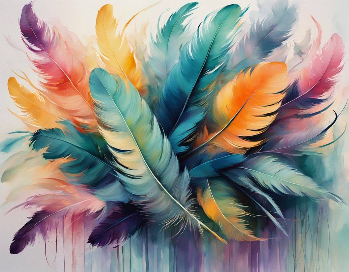 Vibrant Watercolor Dreamscapes in Abstract Expressionism