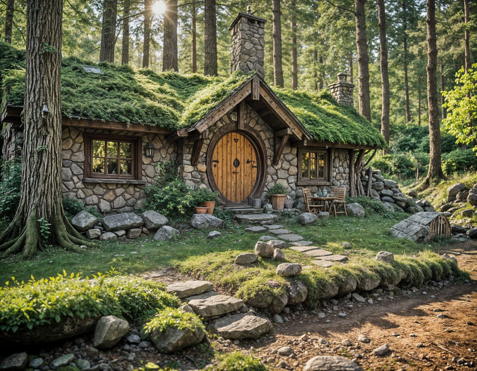 Cozy Hobbit House in Woods: Professional Photography