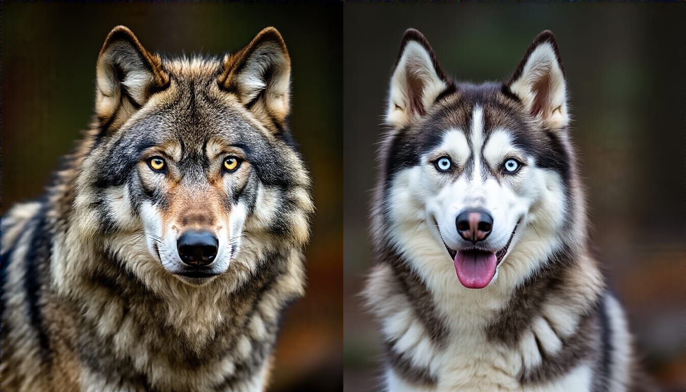 Wolf vs Husky: A Study in Domestication