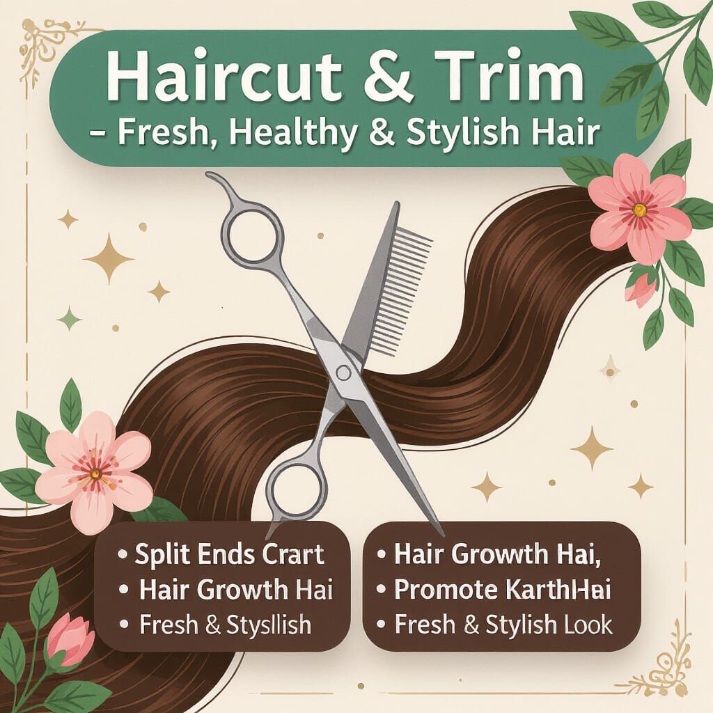 Professional Salon Ad for Haircuts and Trims