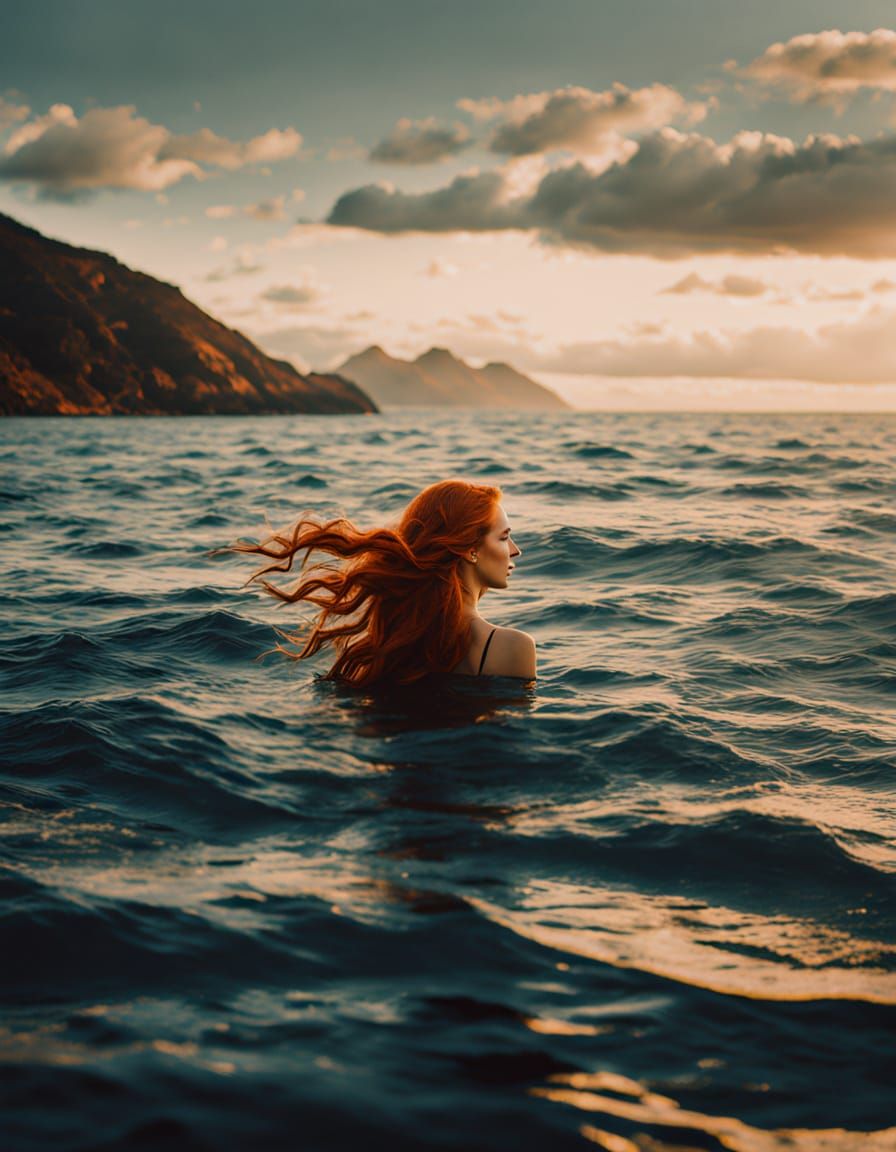 Ethereal Mermaid Shines in Cinematic Irish Sea Scene