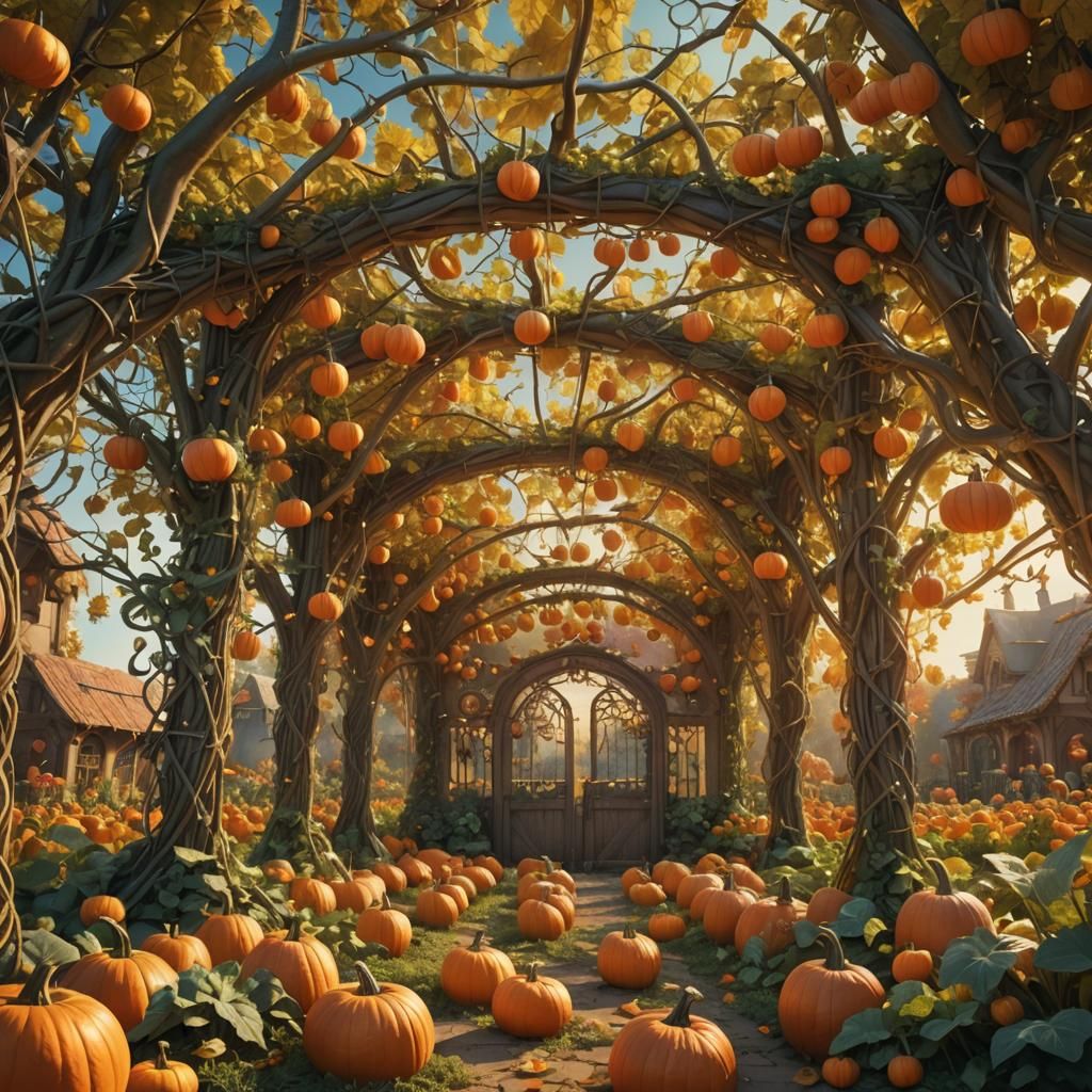 Ethereal Runes Light Up Fantasy Pumpkin Patch