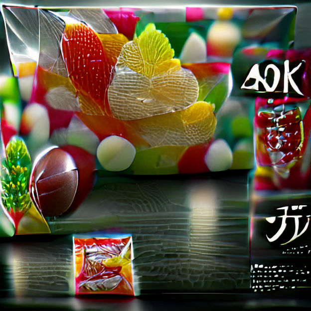 Japanese Candy Packaging Advertisement in 8k Resolution