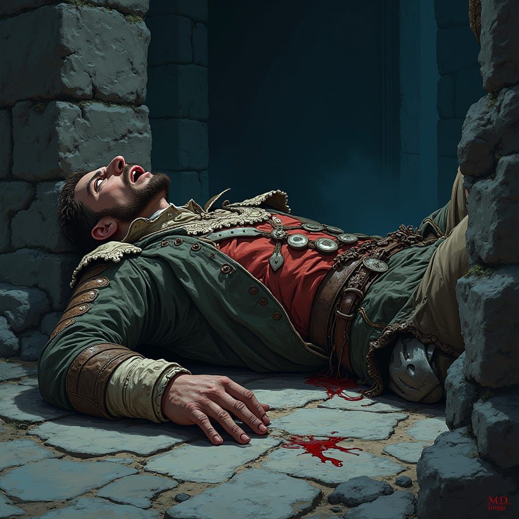 Corpse of a 15th/16th Century Adventurer in a Dungeon