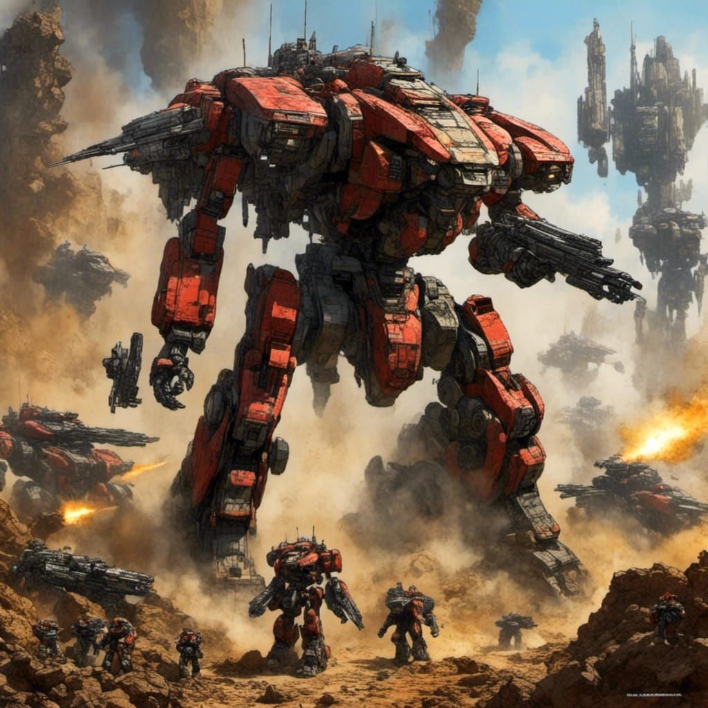 Epic Sci-Fi Mechwarrior in a Futuristic Setting
