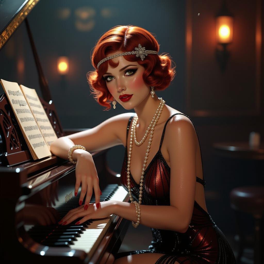 Flapper Girl in Speakeasy, Splash Screen Art