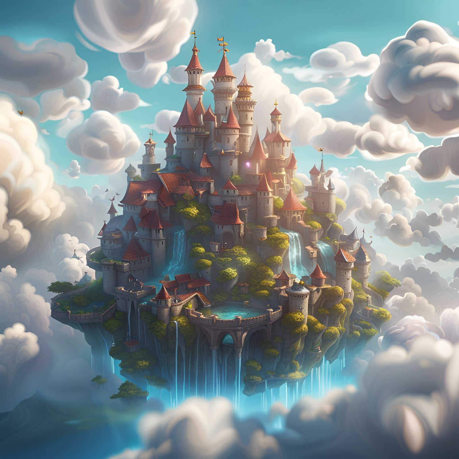 Waterfall Kingdom of the Clouds