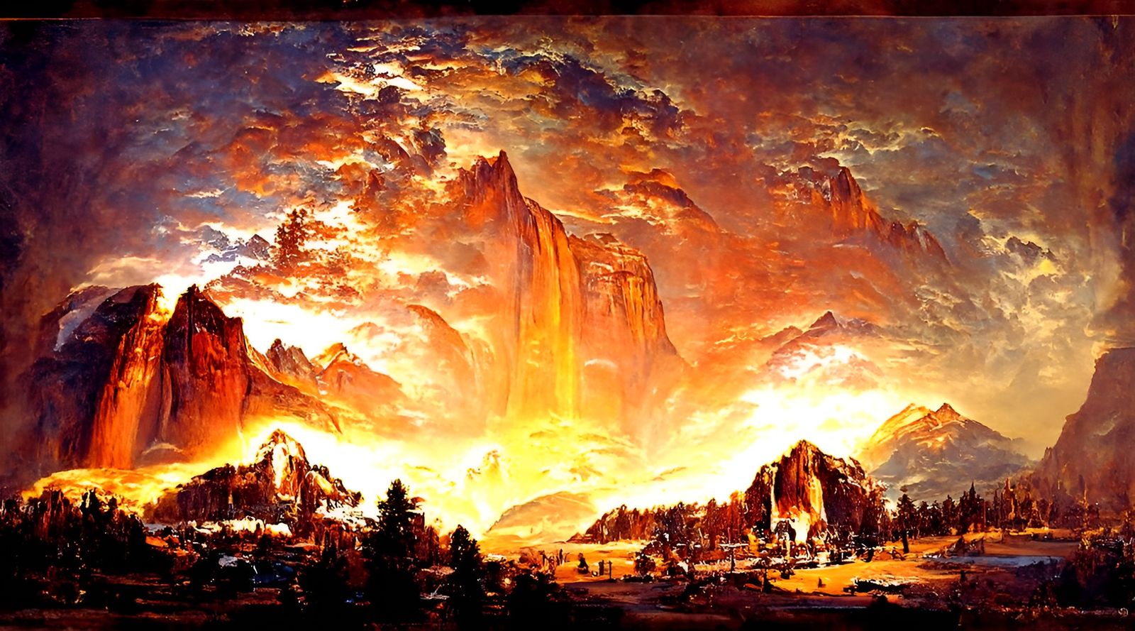 Estes Park Painting in Luminist Style