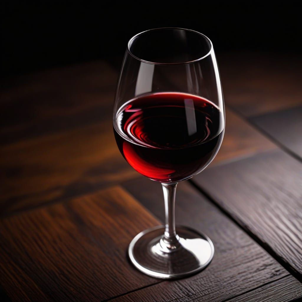 Luxurious Red Wine Still Life in Vibrant, Deep Tones