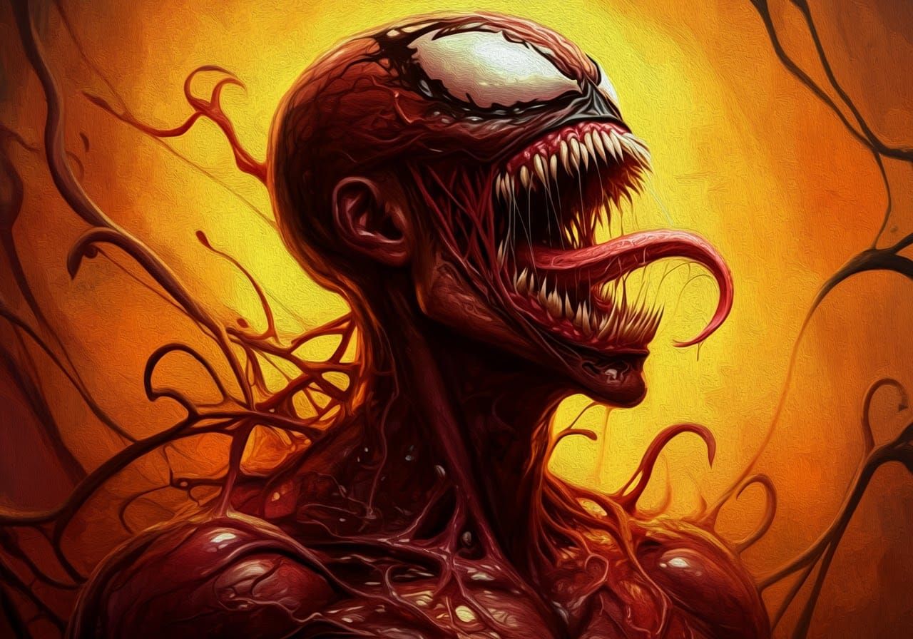 Symbiote Infection: Monstrous Flesh in Impasto Style